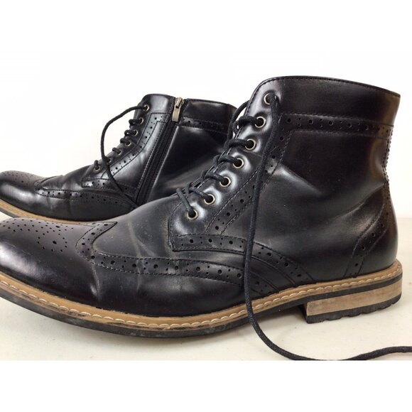 Bruno Marc Leather Ankle Boots Mens 12 - Picture 2 of 9